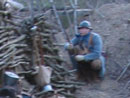 Sdt. Arnoux watching for the enemy at dusk, April 2004.