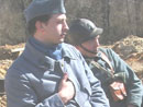 Sdt. Studer and William, boiling coffee - Newport News, VA, March 2005