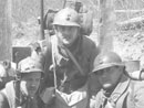 Sdts. Fluery, Schech, Bracken and Cpl. Picard, as the unit arrives in the trenches, April 2005.