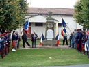 The Poilus de la Marne, Remeberance Day ceremony at the Memorial to the Dead, in Villeroy, France (Marne), November 11, 2004. 
