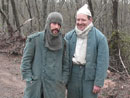 Sgt. Contamine and Cpl. Picard with sore-backs and soggy clothes, April 2006.