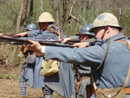 French composite company conducting bayonet drill, 