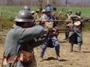 French composite company conducting bayonet drill, 