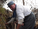 Revetting the trench walls, Nov. 2010.