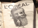 An old l'Oreal ad displayed in an edition of 