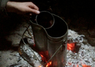 Warm pinard: the best protection against a cold morning. Fort Mifflin 2013.