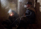 Smoking pipes in the subterranean vaults of Fort Mifflin. This particular room was an old prison cell. Fort Mifflin, March 2013.