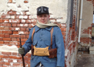 Cpl. Picard in 1915 kit. Fort Mifflin, March 2013.