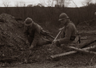 Digging a sap to the new mine crate. Newville, April 2013.