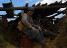 Sdt. Bois in the observation post. Newville, April 2013.