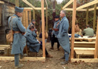 Members of the French company hanging out at the French Battalion Co-Op. Newville, November 2013.