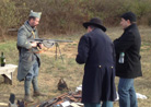 Sgt. Contamine shows off the M15 automatic-rifle (Chauchat) to the public. Old Bethpage Restoration Village, NY, November 2013.