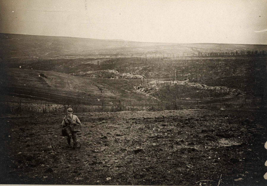 The desolate landscape around Verdun.