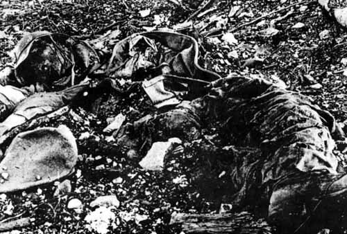 A decomposed French soldier, Verdun