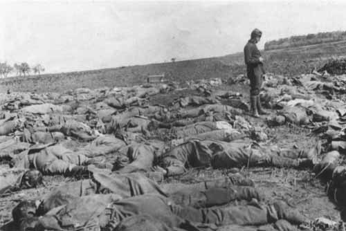 The greusome harvest on the Marne battlefield.