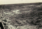 Showing the effect of artillery bombardments on the once wooded heights north of Verdun.