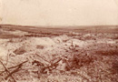 Shells explode on the horizon in this photo taken in Champagne.